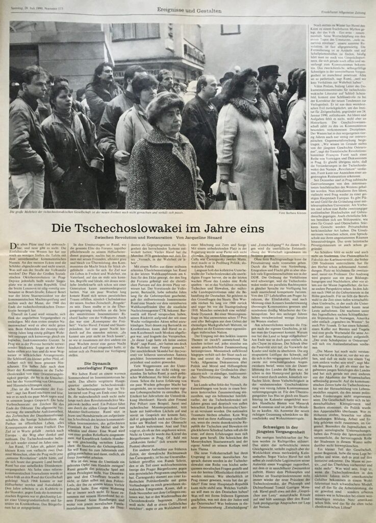 1990-07_FAZ_Tschechoslowakei-Artikel