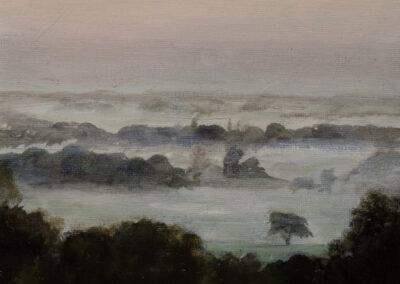 Foggy morning in Bois Joli, 20 x 15 cm