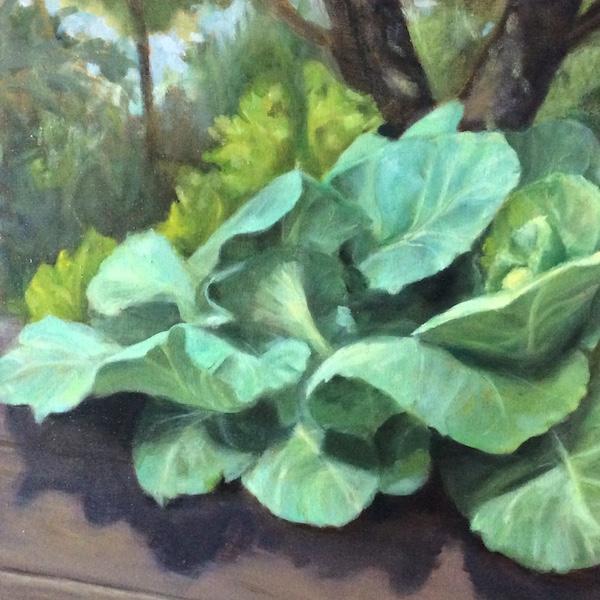 The essence of cabbage, oil on canvas, 50 x 40 cm